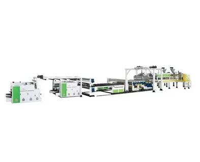 Film-to-sheet recycling extrusion line